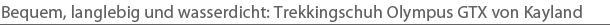 Bequem, langlebig, wasserdicht: Trekkingschuh Olympus GTX von Kayland